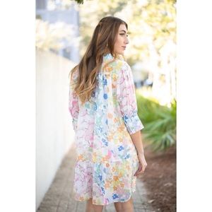 Fashion | Boutique Multi Floral Drop Waist Dress